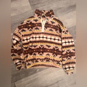 Aerie Patterned Fleece Pullover